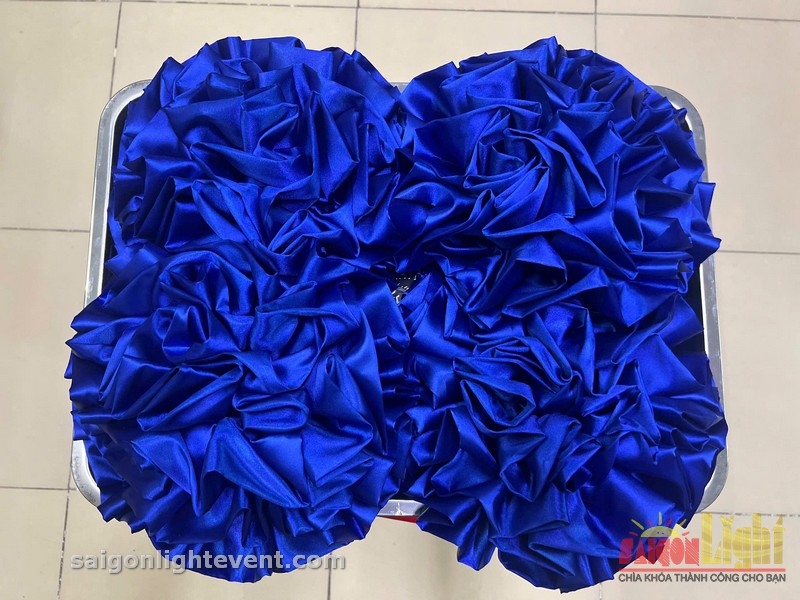 Bộ hoa nơ xanh dương cho lễ cắt băng khánh thành Bộ 4 hoa nơ xanh dương dùng trong nghi thức cắt băng khánh thành, khai trương showroom, nhà máy, văn phòng và dự án.