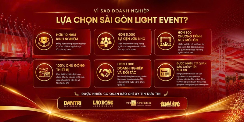 Sài Gòn Light Event luôn đảm bảo sự chuyên nghiệp trong khâu tổ chức sai-gon-light-event-voi-10-nam-kinh-nghiem-to-chuc-su-kien-chuyen-nghiep
