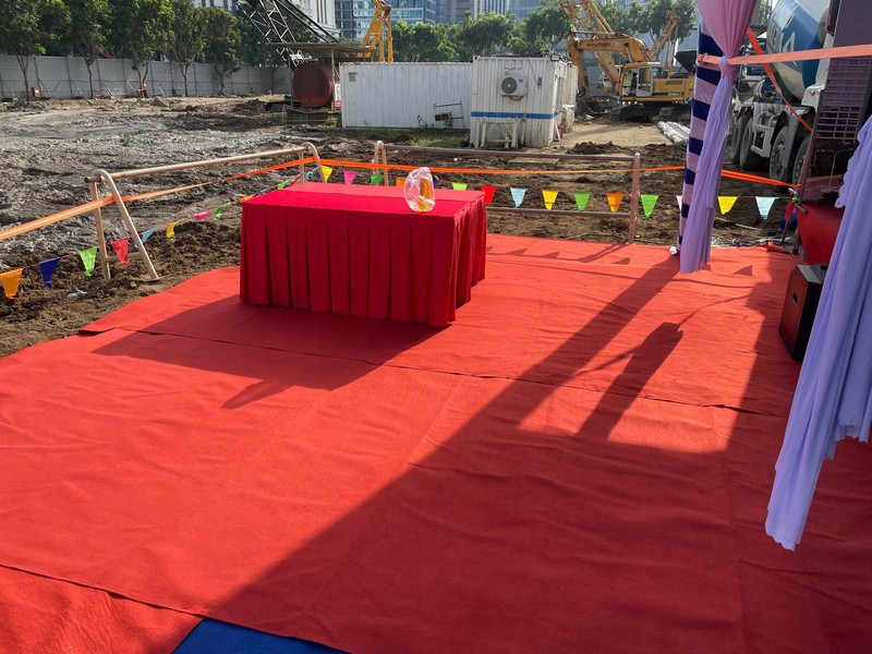 Khu vực chuẩn bị cho nghi thức cúng sai-gon-light-event-van-hanh-le-khoi-cong-tai-phu-my-hung