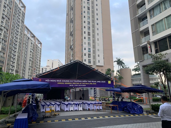 Tổ chức Hội nghị nh&agrave; chung cư thường ni&ecirc;n The Peak - M8