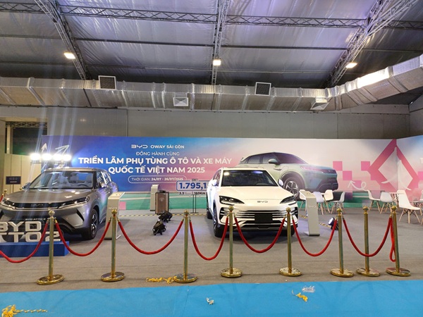 Tổ chức gian hàng trưng bày của BYD Oway Sài Gòn tại Triển lãm Phụ tùng Ô tô – Xe máy quốc tế Việt Nam 2025